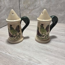 Metlox Poppytrail Rooster Salt & Pepper Shakers Provincial Amish Farm Country picture