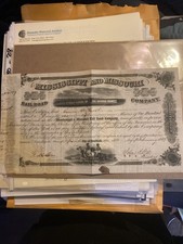Mississippi and Missouri Railroad Co. Signed by General John A. Dix - 1859 COA picture