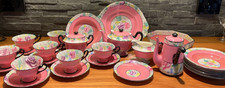 Rare 28-Piece Shelley Tea Service – Swansea Lace Pink – Gainsborough Shape Cup picture
