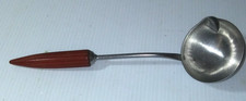 Vtg Androck Bullet Red Bakelite Handle Ladle Kitchen Utensil Stainless Steel USA picture