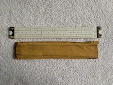 Vintage Acu-Math Slide Rule No. 500 With Original Tan Genuine Leather Case USA picture