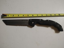 Vintage Cold Steel Voyager Partial Serrated Knife Tawain  Tanto picture