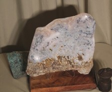 One of a kind, huge silver bearing Sowbelly Agate polished display specimen.  picture