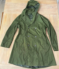 Large Vietnam War USGI M-2 Green Nylon Rubber-Coated Hooded Raincoat Original picture