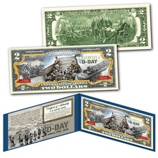 WWII D-DAY Normandy Invasion 80th ANNIVERSARY 1944-2024 Genuine U.S. $2 Bill picture