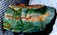 AAA+ Museum Quality Oregon Skaggs Jasper Green Blue Black  Rough Lapidary SKG#07 picture