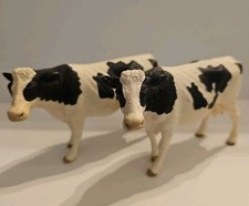 Lot of 2 Schleich Black & White Holstein Cows (2015) picture