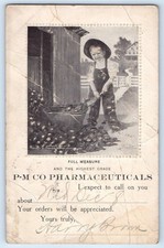 1909 P M CO Pharmaceuticals Advertising Boy Rockville Indiana IN Postcard picture