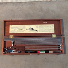 Vintage K+E Leroy Drafting Lettering Set Beautiful Wooden Case picture