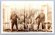 K67/ Houghton Lake Michigan RPPC Postcard c1920s Fishing Fish Caught 165 picture