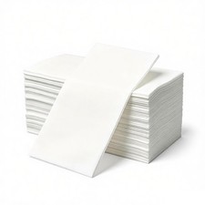 50-pack White Napkins, Linen-Feel Dinner Napkins (12