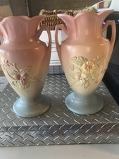 2 Ceramic vase titled wild flower from hull pottery picture