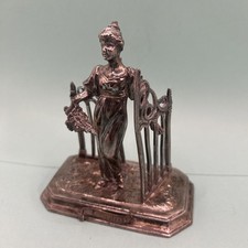 Antique German Silver Figurine “Congratulations” Woman in Garden picture