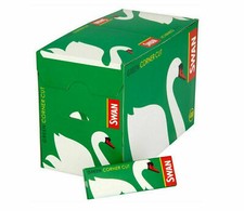 FULL BOX SWAN GREEN STANDARD x100 - Corner Cut Cigarette Rolling Papers picture