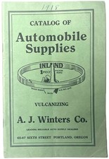 1918 A J WINTERS COMPANY PORTLAND OREGON AUTOMOBILE SUPPLIES VULCANIZING CATALOG picture