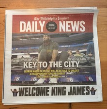 LeBron James Sixers Philadelphia Daily News Full Newspaper July 26, 2026 picture