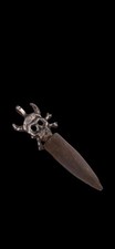 Antique WWII Central European  Europe Soldiers Trench Art Pendant Devil Satan picture