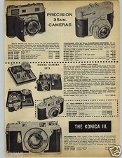 1959 PAPER AD Kodak Retina IIIC Voigtlander Vito Konica III Camera Argus picture