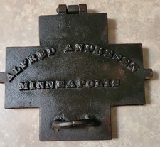 Alfred andersen goro waffle crepe cast  iron RARE Minnesota  picture