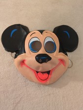 Vintage 1970’s Ben Cooper Plastic Kids Halloween Mask Disney Mickey Mouse picture