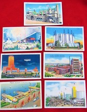 1933-1934 CHICAGO'S WORLD'S FAIR POSTCARDS ~ COLLECTION OF 7 RARE CARDS picture
