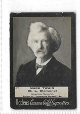 OGDENS GUINEA GOLD CARD:   MARK TWAIN.  1901 picture