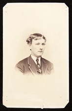 Original 1868 Antique Cabinet Card Photograph Portrait Man Post Civil War Jeanes picture