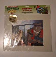 TMNT animation Cel TMNT Bebop Rocksteady Production Cel with MWS Seal and COA picture