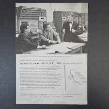 1958 Lockheed Aircraft Corp Missile Flight Control Systems Dept Vintage Print Ad picture