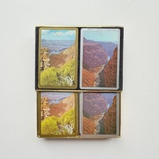 Vintage Congress Playing Cards Double Deck Grand Canyon Cel-U-Tone Sealed USA picture