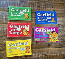 Jim Davis Garfield Comic Book Lot 5: At Large, Gains Weight, Bigger, Weighs In picture