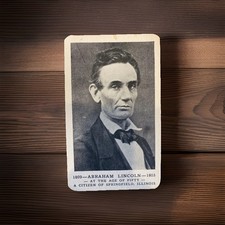 President Abraham Lincoln (Beardless) Photo Card Optimist Club 1948 picture