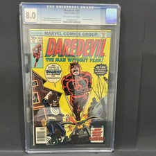 Marvel DAREDEVIL #141 30c CGC GRADE 8.0.First  appearance of Bullseye.White page picture