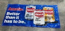 Vtg Amalie Advertising Oil sales Banner oil can graphics 33