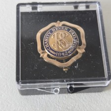 LDS Mormon Relief Society Charity Never Faileth Award Pin 1/10 10K Gold  Vintage picture