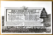 1947 RPPC - GREAT MYSTERY FALLS OF WASHINGTON BILLBOARD real photograph postcard picture