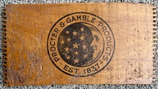 Vintage Procter & Gamble P&G Wood Advertising Plaque Sign Est 1837 Logo 15x8” picture