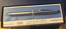 Cross Classic Century Lustrous Chrome Ballpoint Pen Boxed USA Made No Lid To Box picture