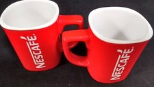 SET 2 New Nescafe Red Cup Cups Mug Coffee Collectible Gift 8oz  FAST SHIPPING  picture