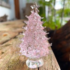 NEW Crystal Christmas Tree Figurine Collectible Glass Xmas Tree Ornament Gift picture