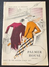 Beautiful Palmer House Hotel Chicago IL Advertising Booklet / Brochure w Rates picture