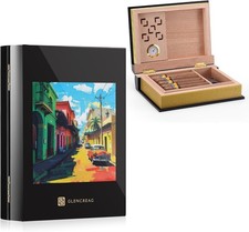 GLENCREAG L26S Book Cigar Humidor 10-12 Cigars Spanish Cedar Box - NIB picture