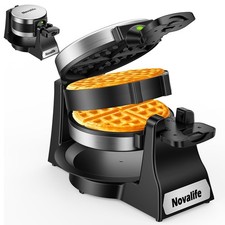 Waffle Maker, 1400W Belgian Double Iron 2 Slices, Black picture