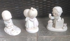 Vtg Precious Moments Figurines Set Of 3 Girls 1987 1990 Enesco Collectibles picture