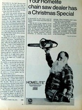 1967 HOMELITE XL 101 Vintage Santa Claus Christmas Original Print Ad 8.5 x 11