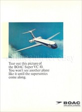 1965 BOAC British Overseas Airways Corp PRINT AD airlines advert VC10 Hologram picture