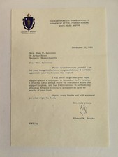 1964 antique EDWARD W BROOKE MASSACHUSETTS ATTORNEY GENERAL als LETTER salminen picture
