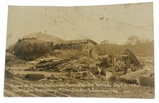 Farm After 1931 Tornado near Edgerton Wisconsin WI~ Antique RPPC Postcard picture