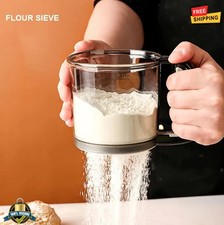 Semi-Automatic Flour Sifter – Hand Press Transparent Baking Sieve Tool Product picture