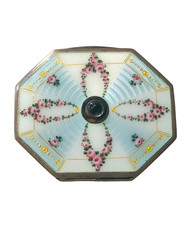 OUTSTANDING Antique 900 SILVER*LOUIS KUPPENHEIM*ENAMEL GUILLOCHE GEMSTONE BOX picture